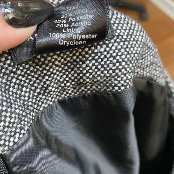 Ann Taylor Tweed Black White Pencil Skirt Wool blend - Picture 11 of 12
